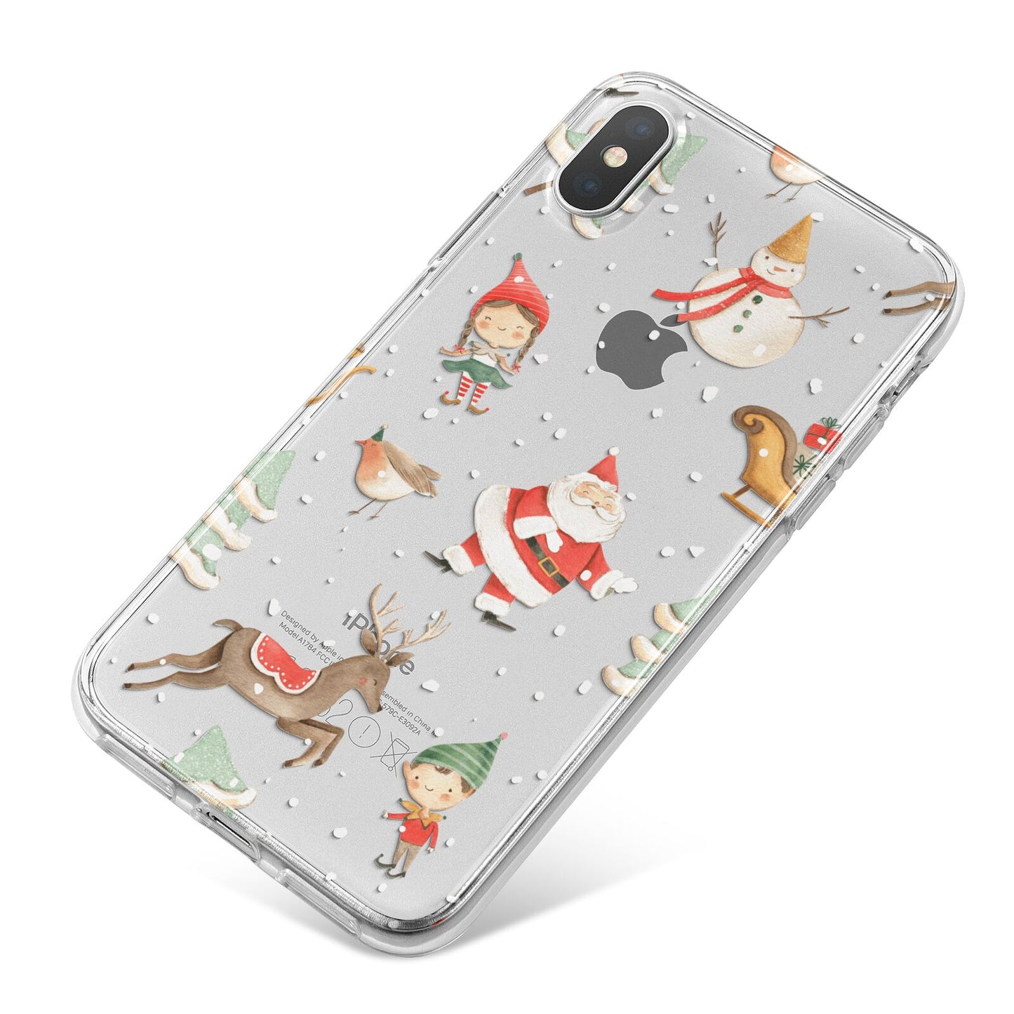 Christmas iPhone X Bumper Case on Silver iPhone