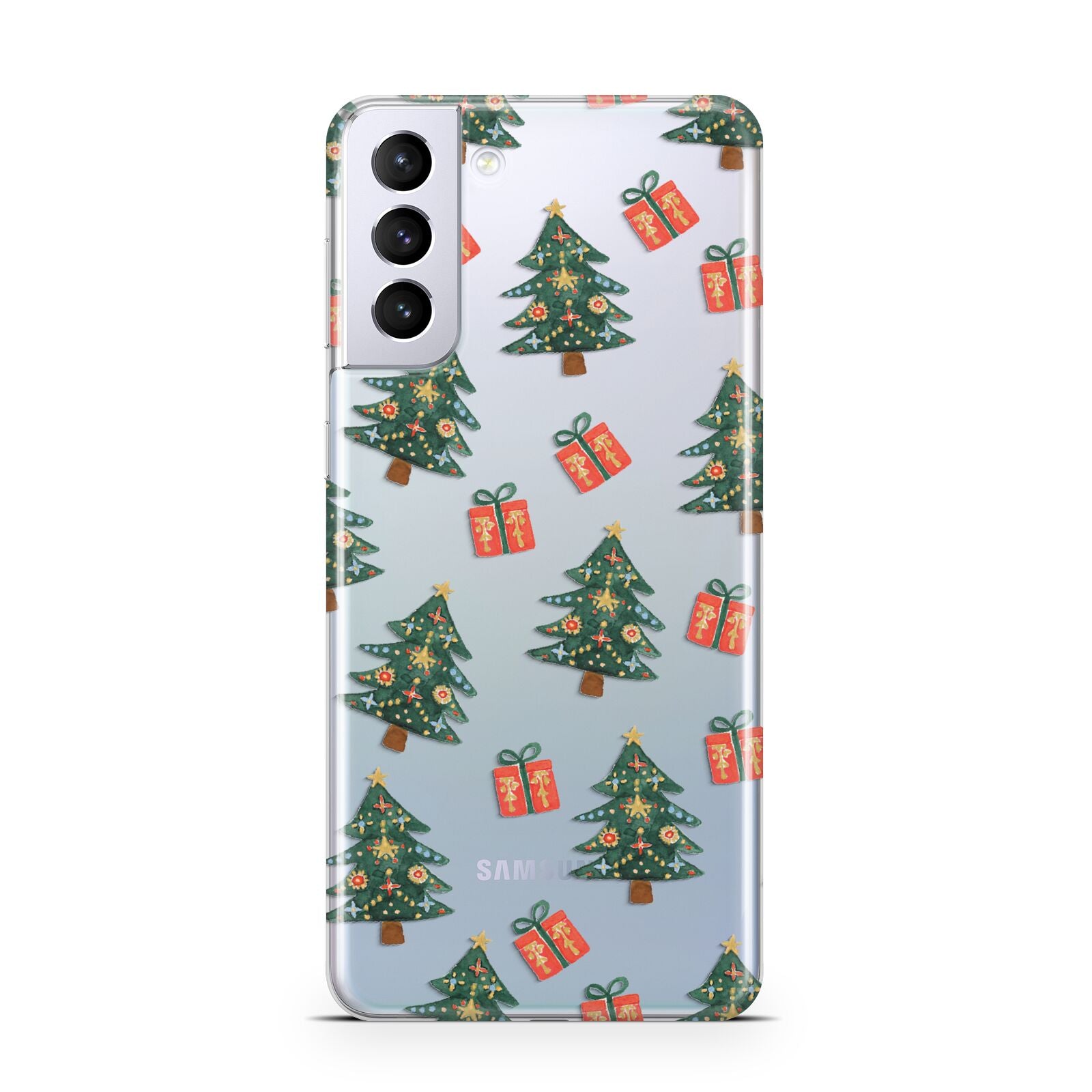 Christmas tree and presents Samsung S21 Plus Case