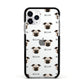 Chug Icon with Name Apple iPhone 11 Pro in Silver with Black Impact Case