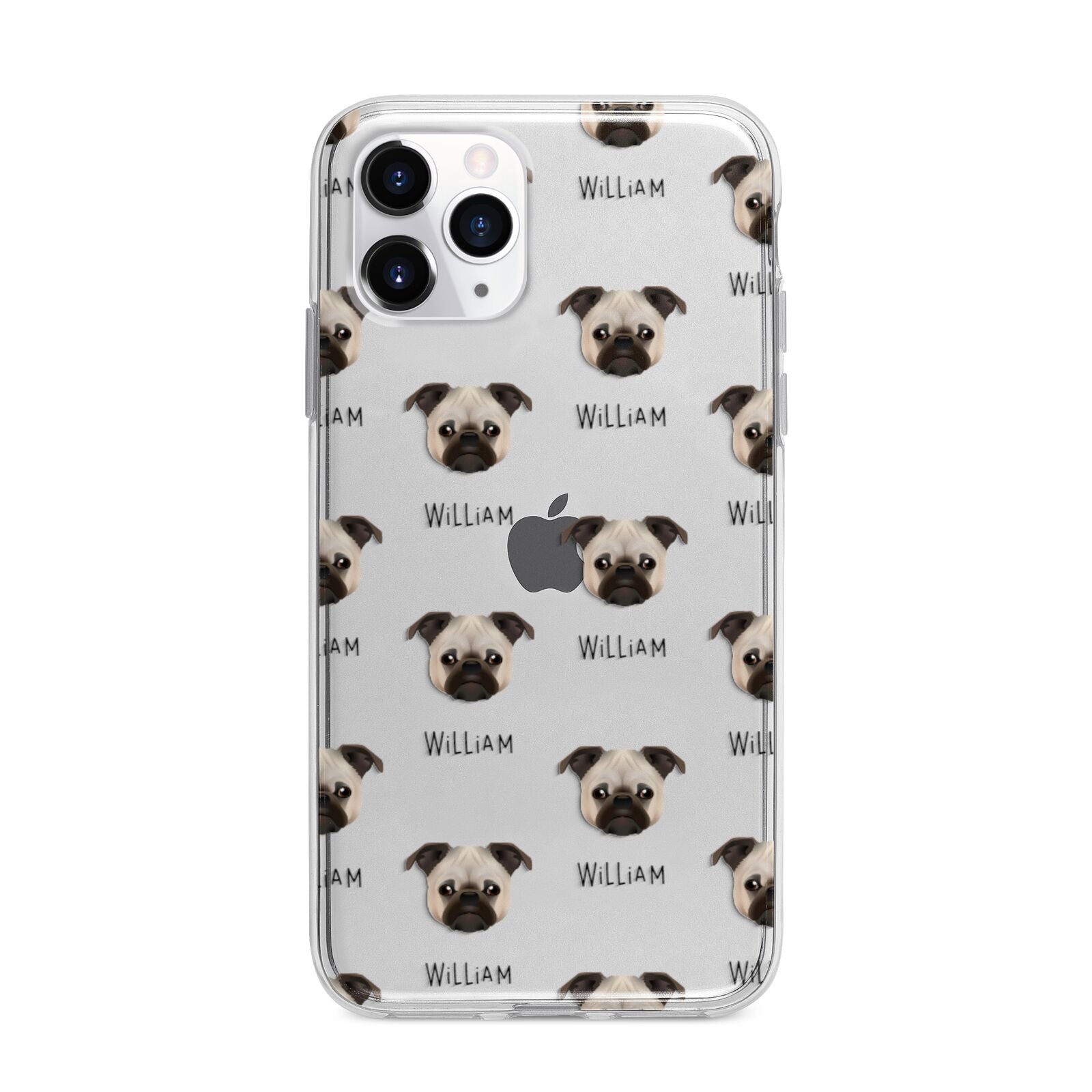 Chug Icon with Name Apple iPhone 11 Pro in Silver with Bumper Case