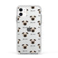 Chug Icon with Name Apple iPhone 11 in White with White Impact Case