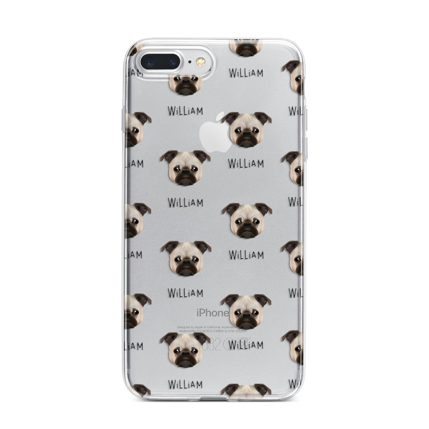 Chug Icon with Name iPhone 7 Plus Bumper Case on Silver iPhone