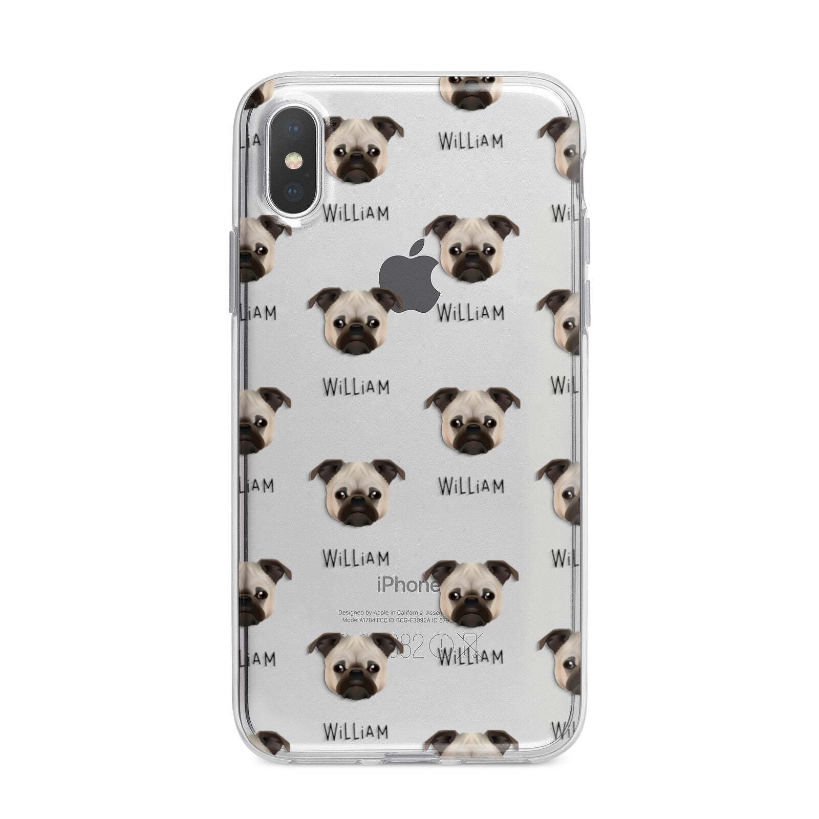 Chug Icon with Name iPhone X Bumper Case on Silver iPhone Alternative Image 1