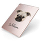 Chug Personalised Apple iPad Case on Rose Gold iPad Side View