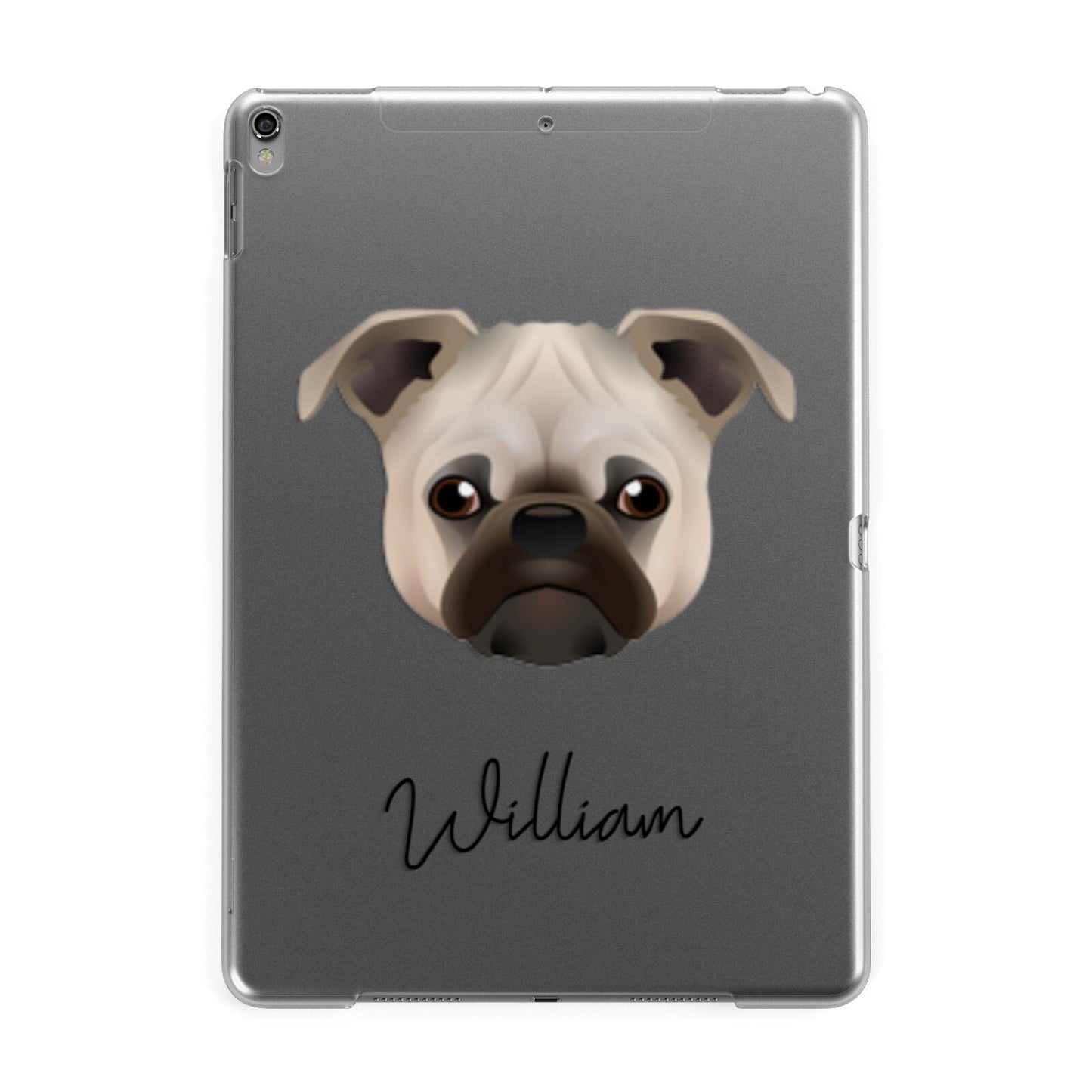 Chug Personalised Apple iPad Grey Case