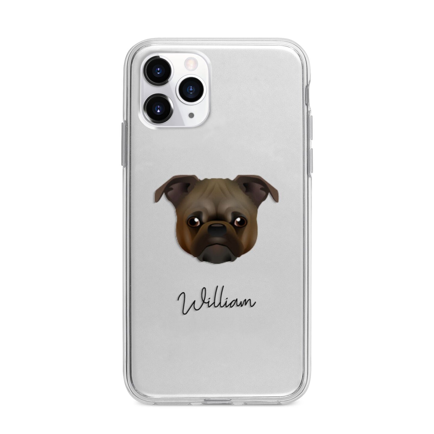Chug Personalised Apple iPhone 11 Pro Max in Silver with Bumper Case
