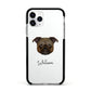 Chug Personalised Apple iPhone 11 Pro in Silver with Black Impact Case