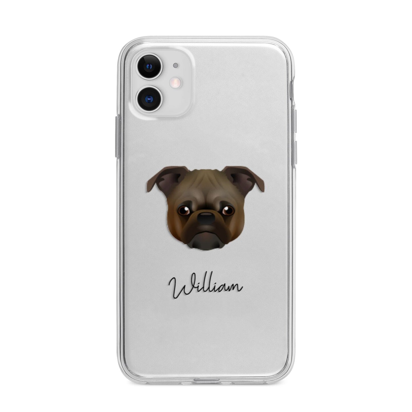 Chug Personalised Apple iPhone 11 in White with Bumper Case