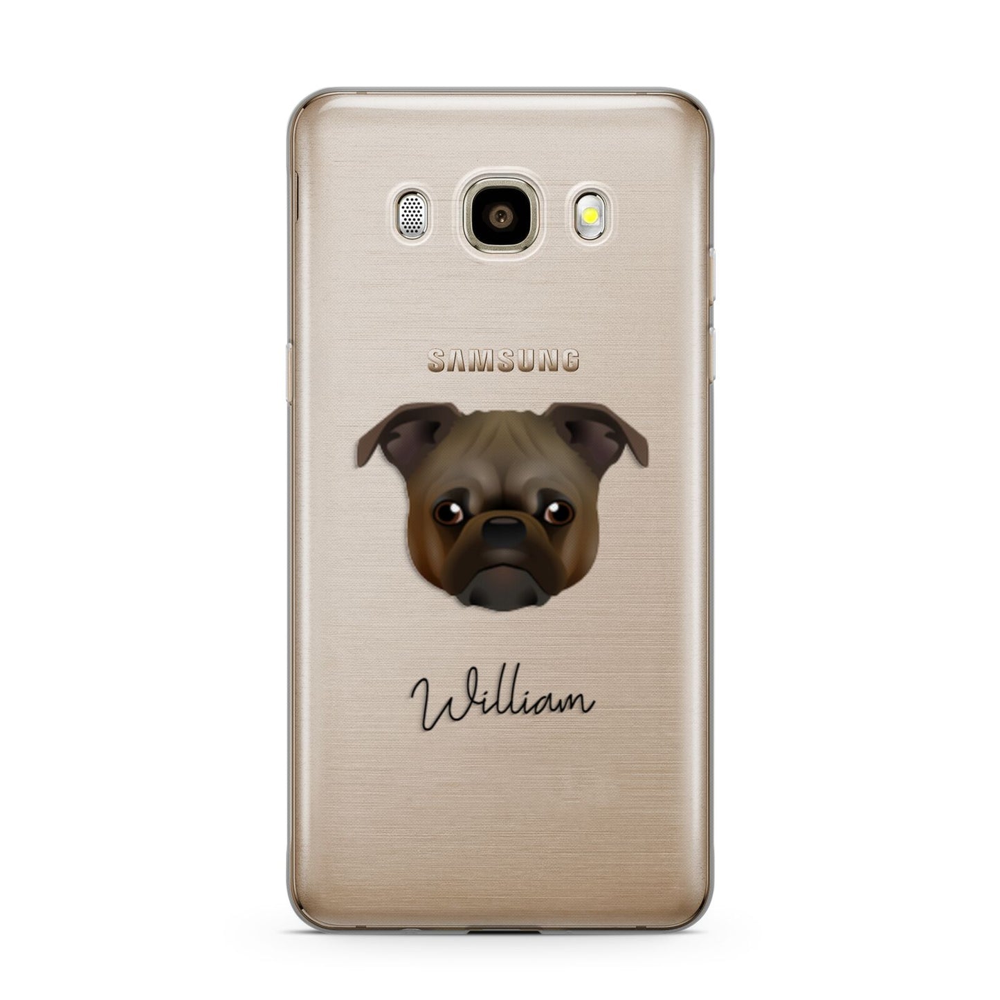 Chug Personalised Samsung Galaxy J7 2016 Case on gold phone