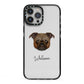 Chug Personalised iPhone 13 Pro Max Black Impact Case on Silver phone