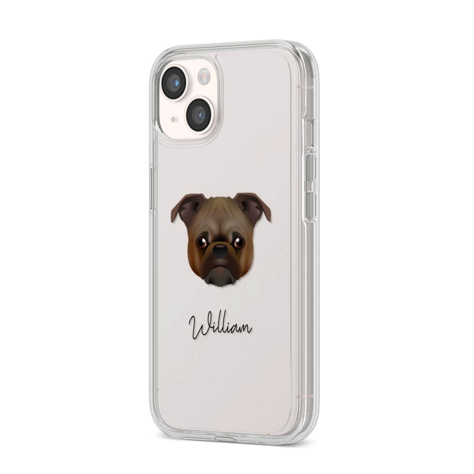 Chug Personalised iPhone 14 Clear Tough Case Starlight Angled Image