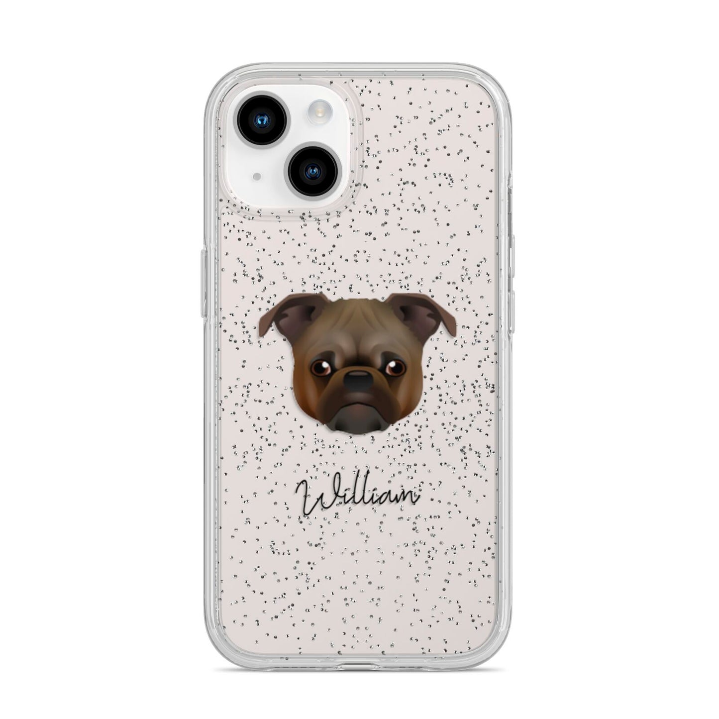 Chug Personalised iPhone 14 Glitter Tough Case Starlight