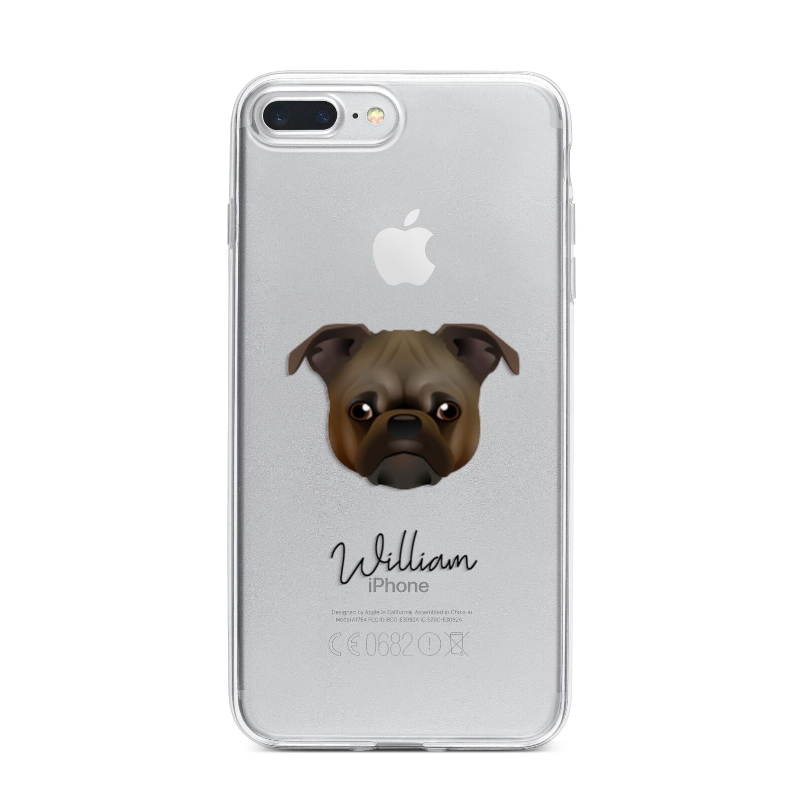 Chug Personalised iPhone 7 Plus Bumper Case on Silver iPhone