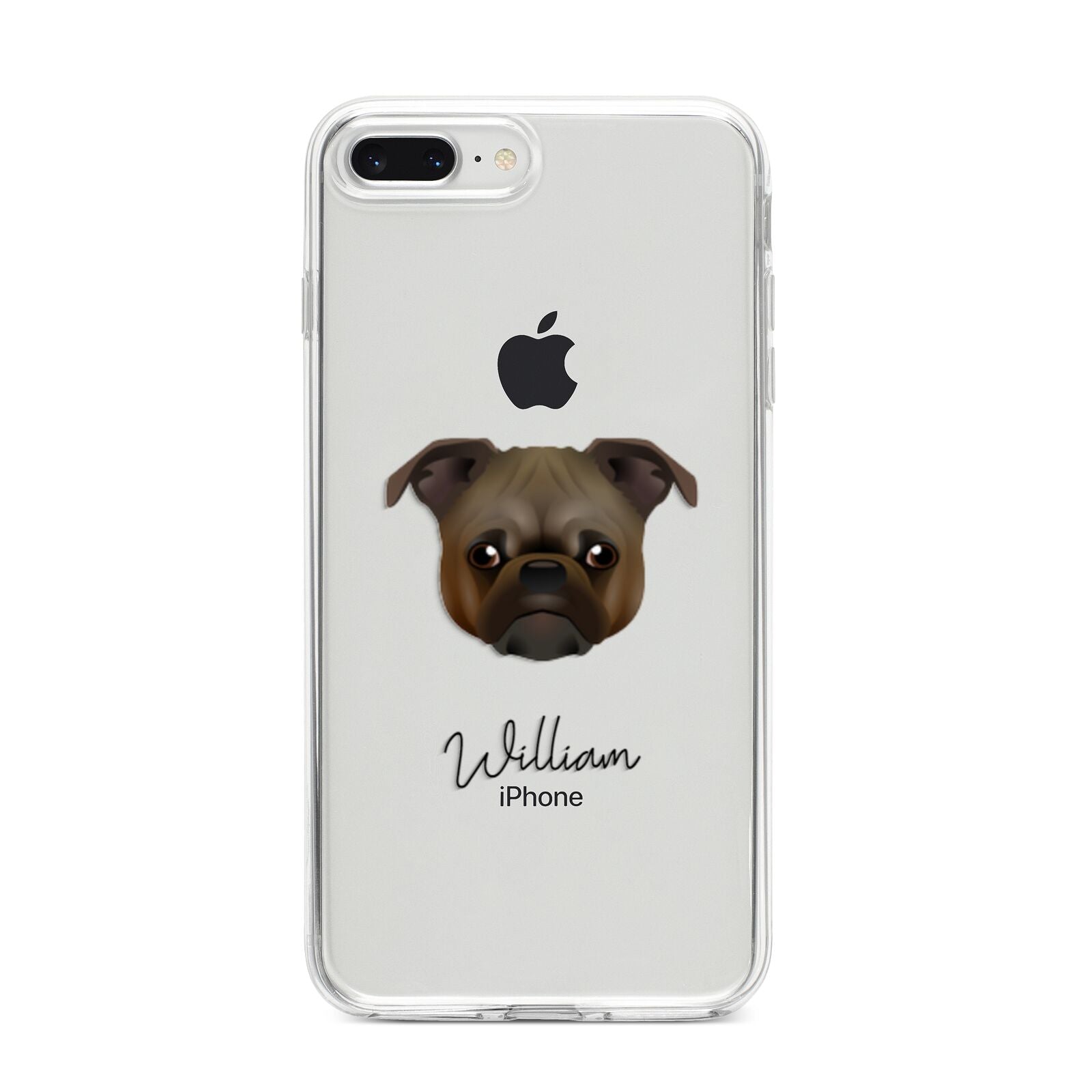 Chug Personalised iPhone 8 Plus Bumper Case on Silver iPhone