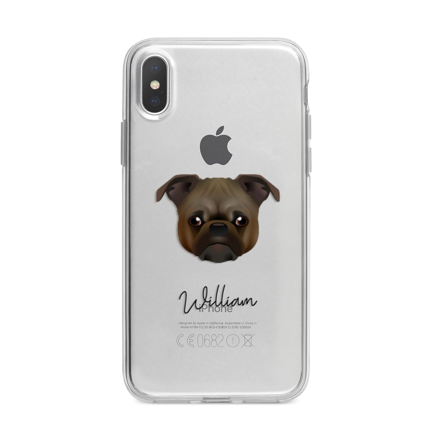 Chug Personalised iPhone X Bumper Case on Silver iPhone Alternative Image 1