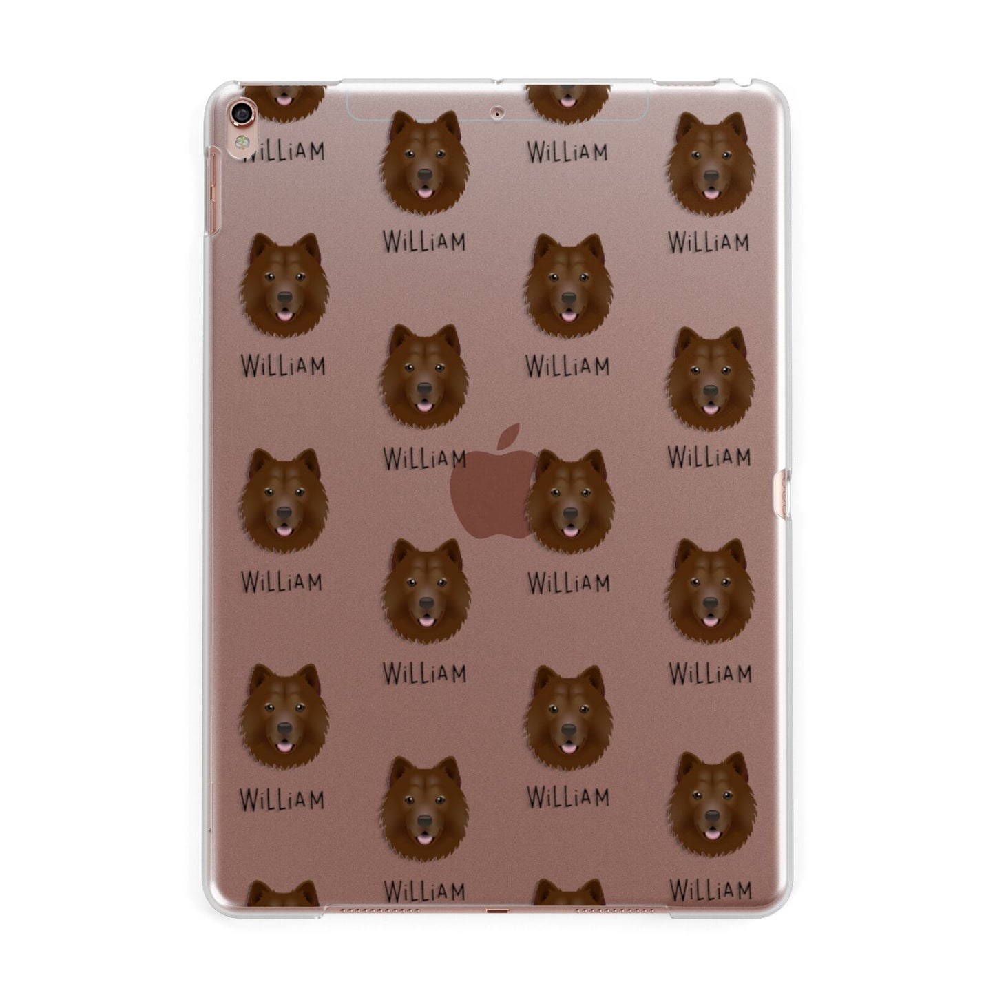 Chusky Icon with Name Apple iPad Rose Gold Case