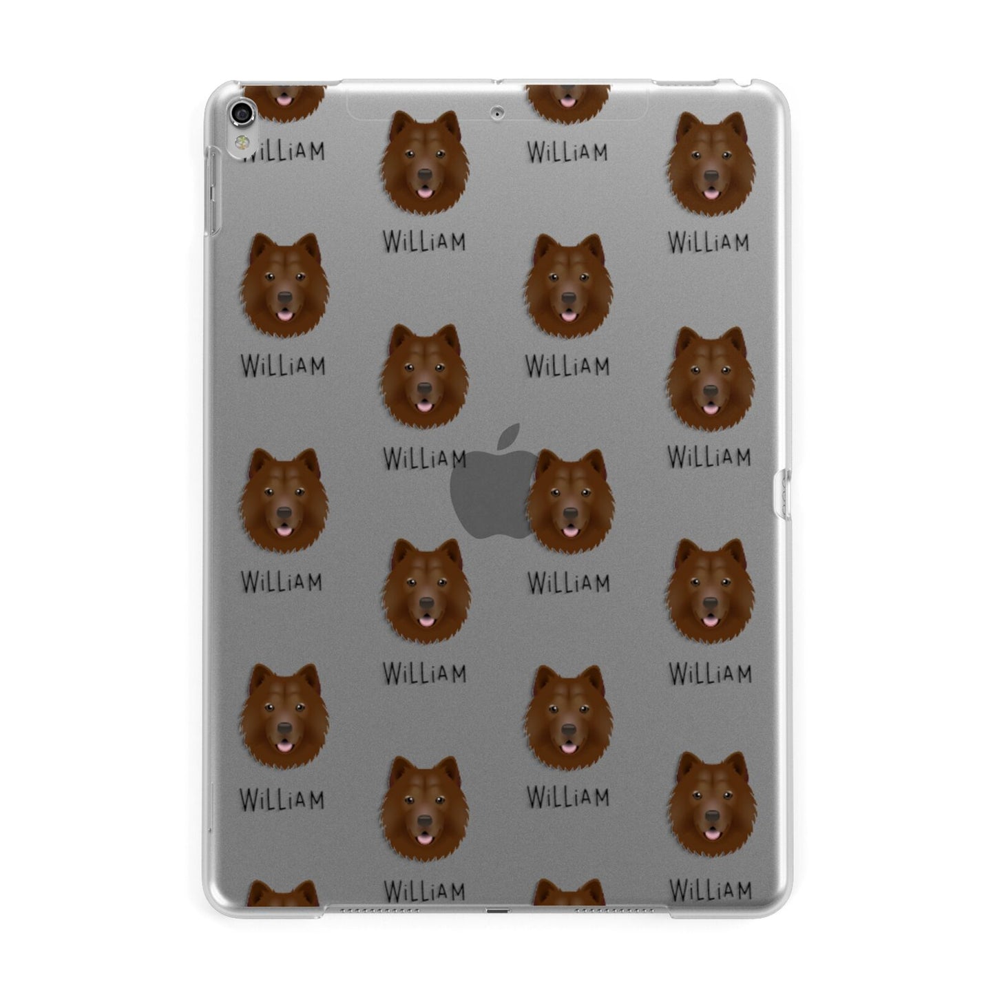 Chusky Icon with Name Apple iPad Silver Case