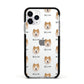 Chusky Icon with Name Apple iPhone 11 Pro in Silver with Black Impact Case