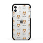 Chusky Icon with Name Apple iPhone 11 in White with Black Impact Case