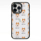 Chusky Icon with Name iPhone 13 Pro Black Impact Case on Silver phone