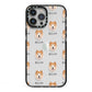 Chusky Icon with Name iPhone 13 Pro Max Black Impact Case on Silver phone