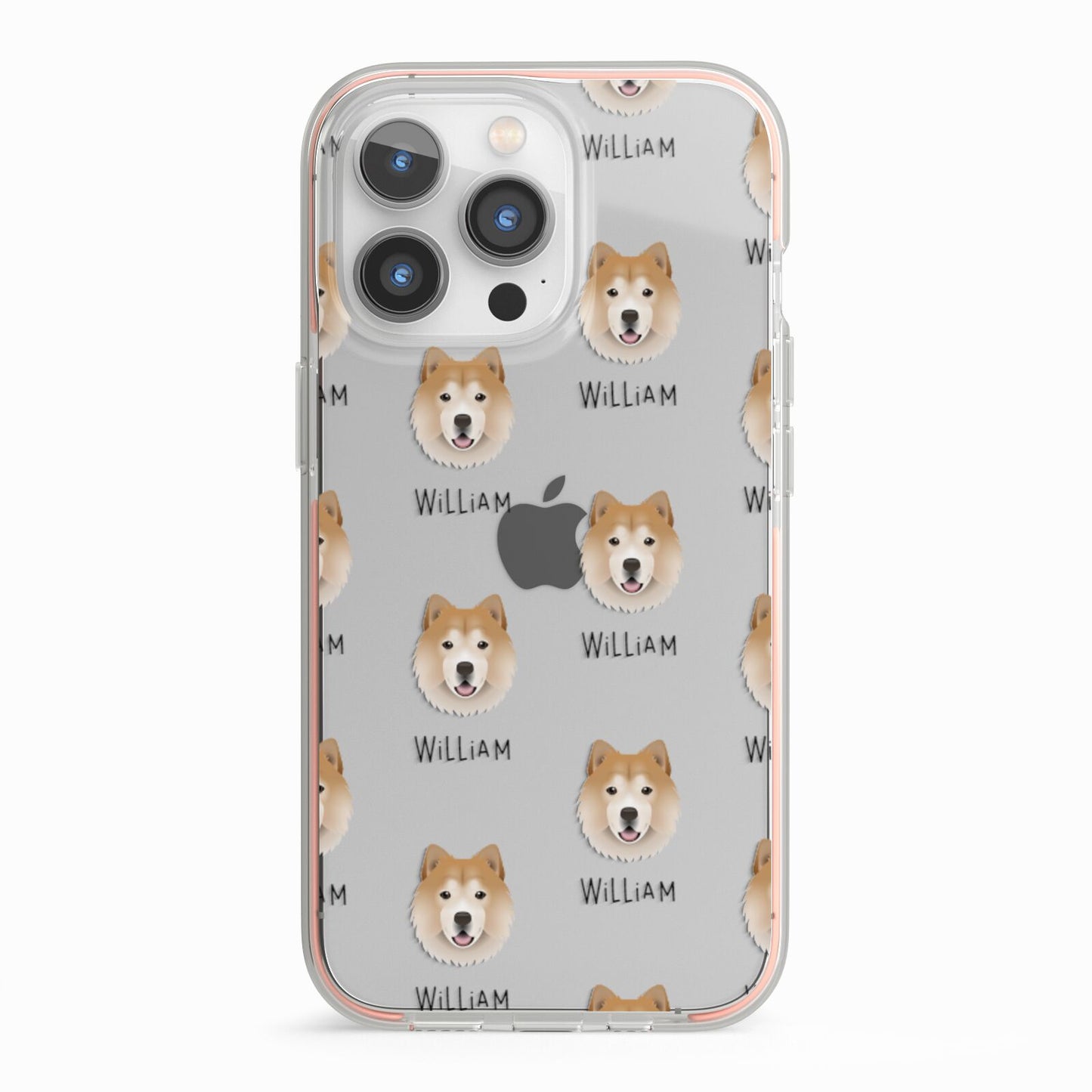 Chusky Icon with Name iPhone 13 Pro TPU Impact Case with Pink Edges