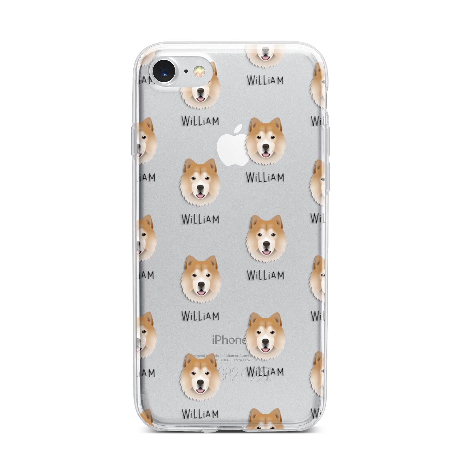 Chusky Icon with Name iPhone 7 Bumper Case on Silver iPhone