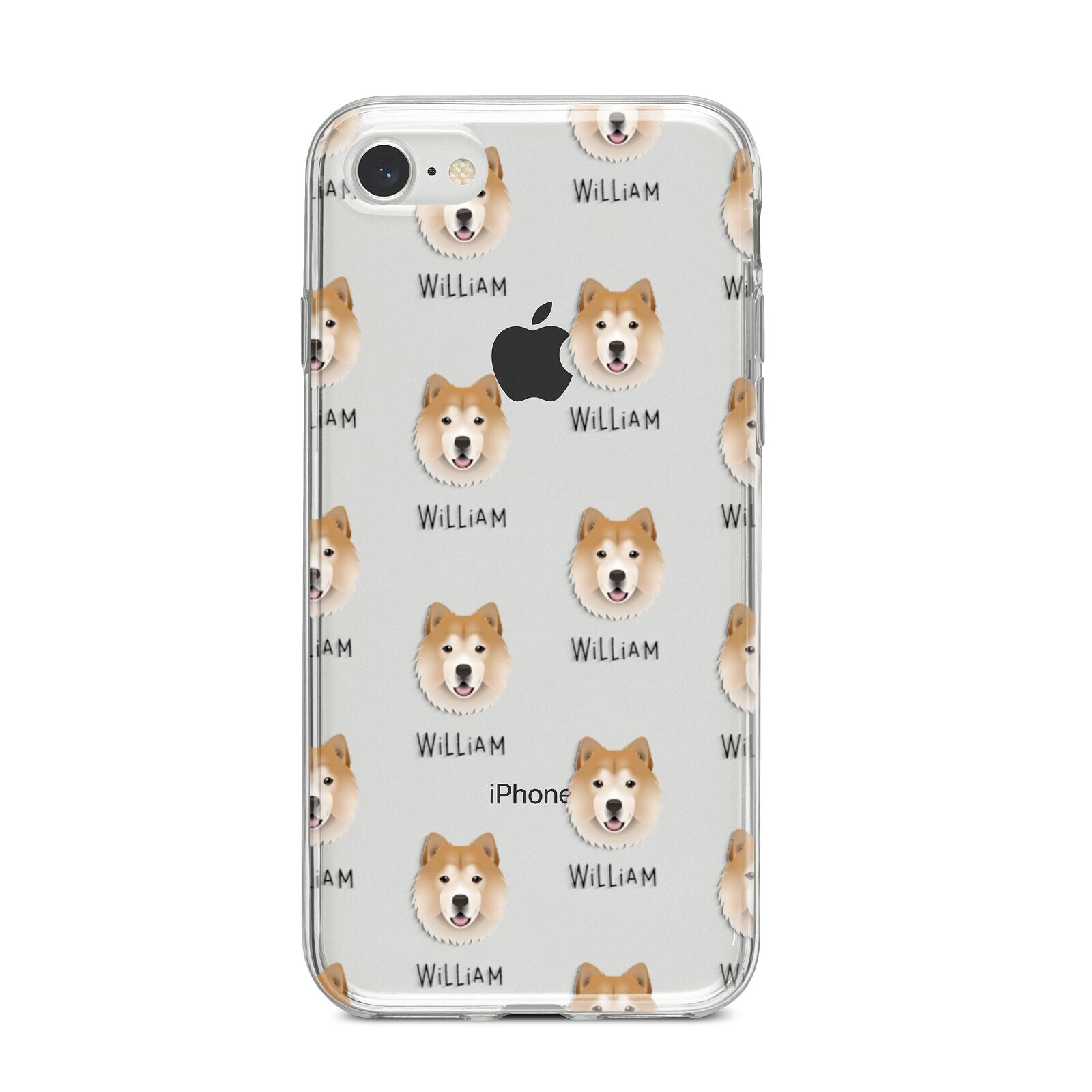 Chusky Icon with Name iPhone 8 Bumper Case on Silver iPhone
