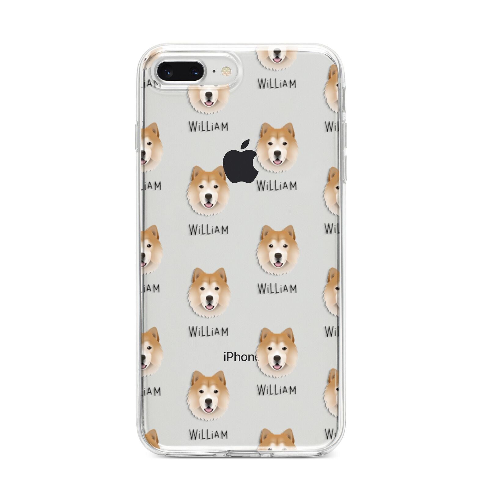 Chusky Icon with Name iPhone 8 Plus Bumper Case on Silver iPhone