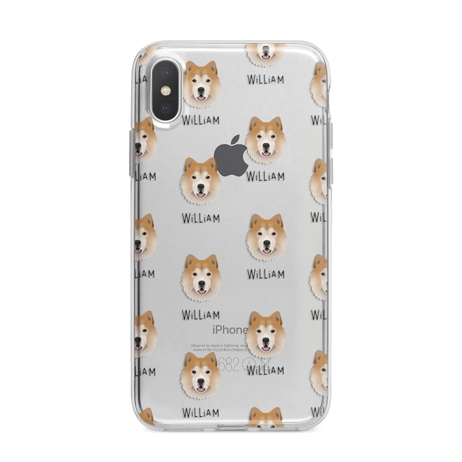 Chusky Icon with Name iPhone X Bumper Case on Silver iPhone Alternative Image 1