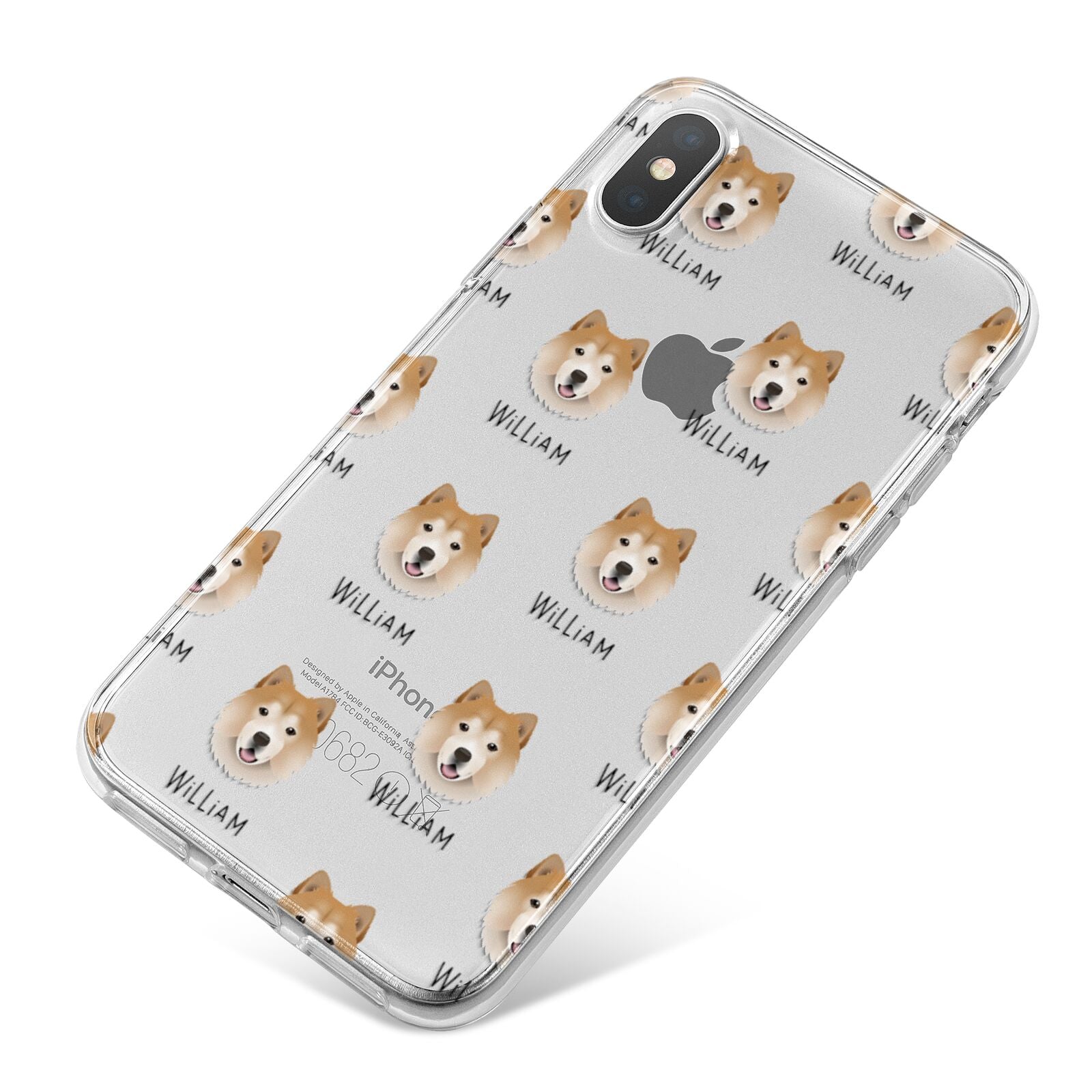 Chusky Icon with Name iPhone X Bumper Case on Silver iPhone