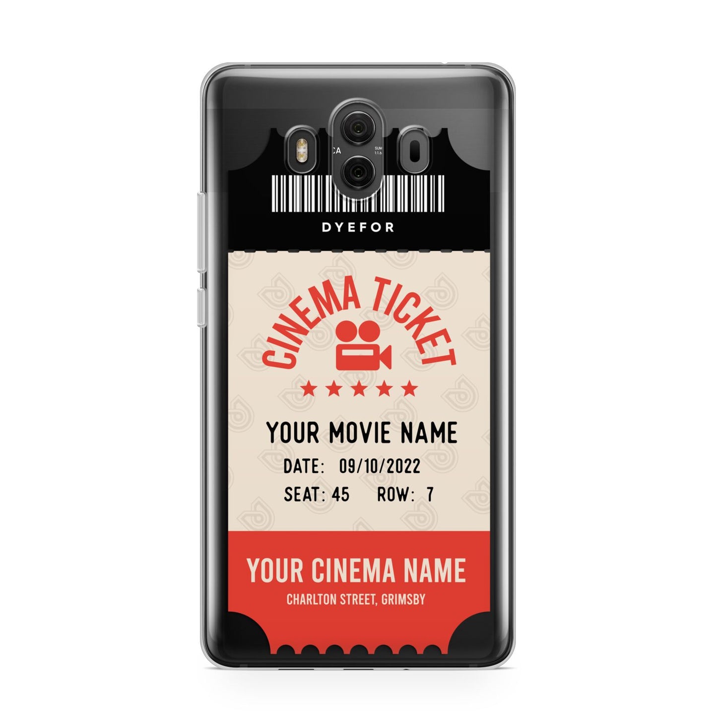 Cinema Ticket Huawei Mate 10 Protective Phone Case