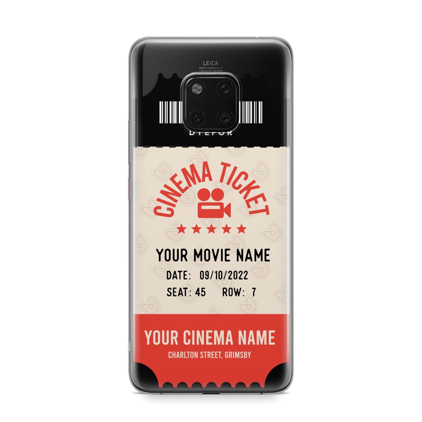 Cinema Ticket Huawei Mate 20 Pro Phone Case