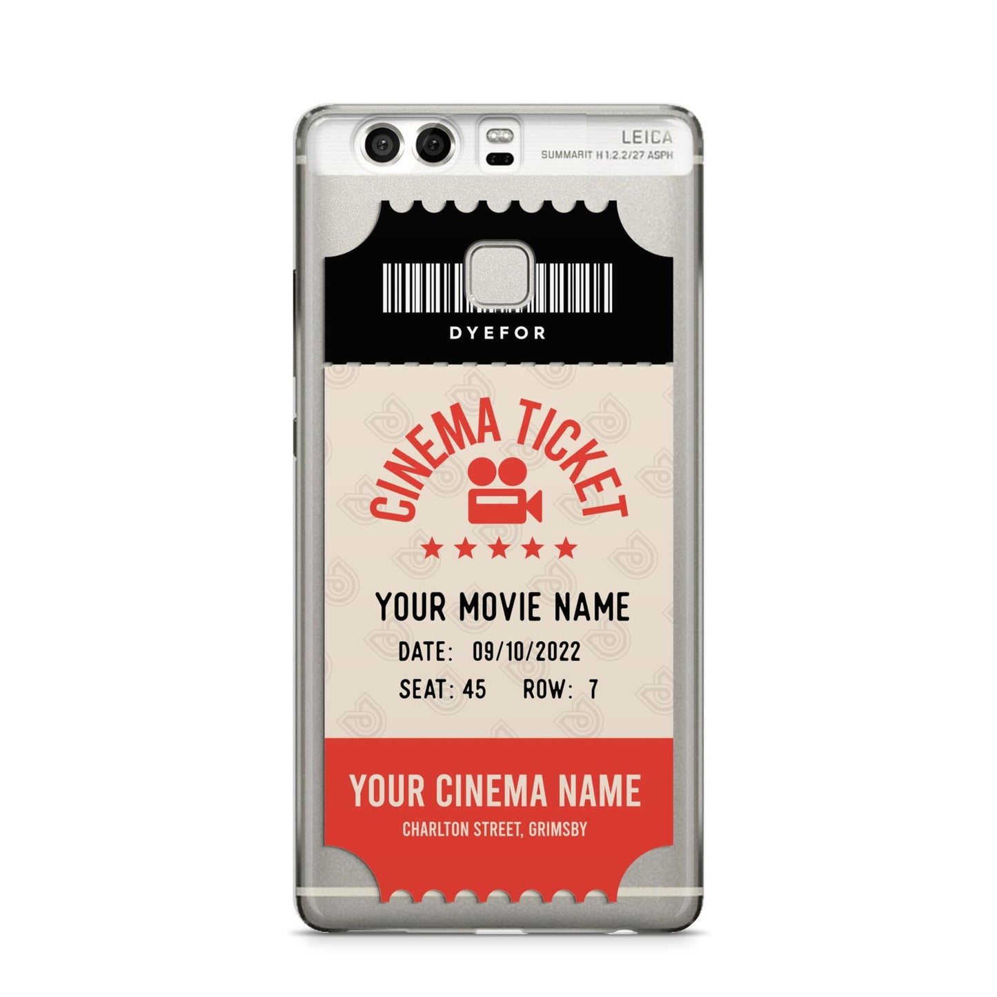 Cinema Ticket Huawei P9 Case