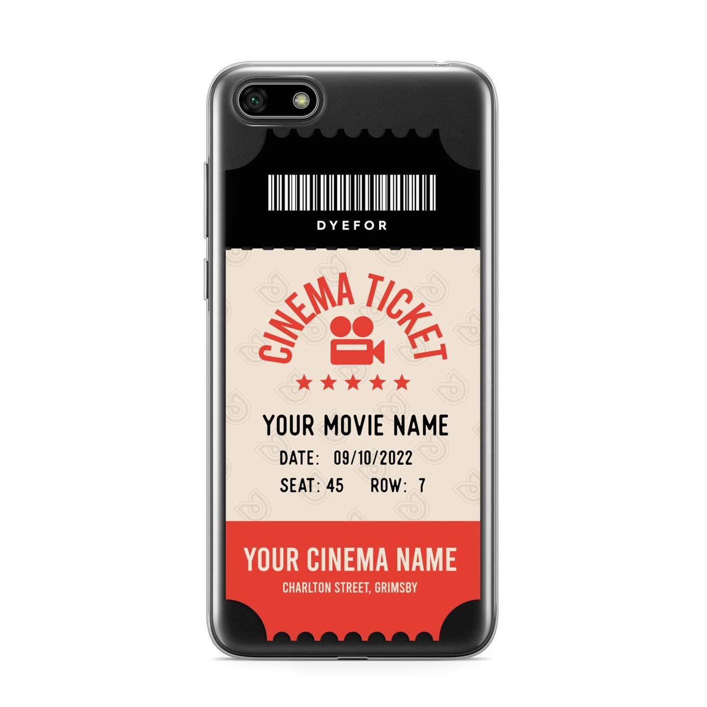 Cinema Ticket Huawei Y5 Prime 2018 Phone Case