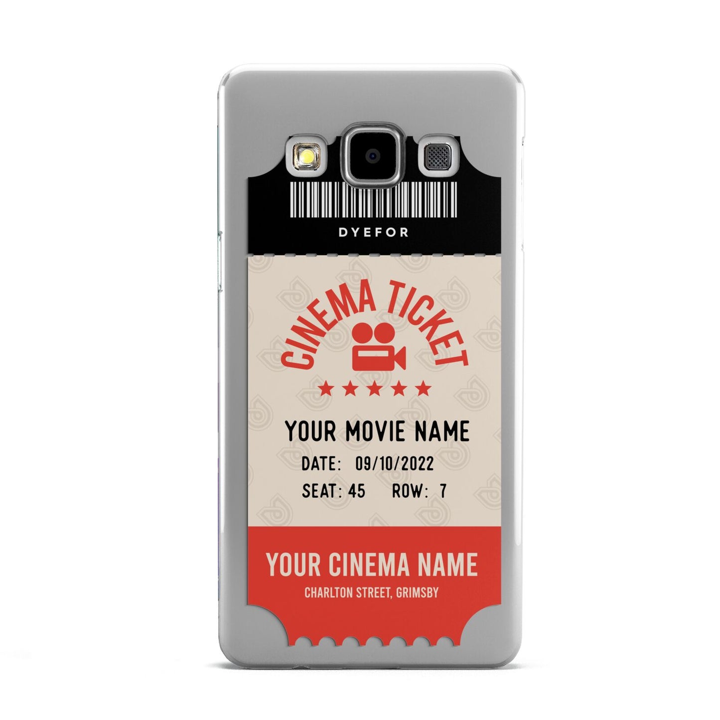 Cinema Ticket Samsung Galaxy A5 Case