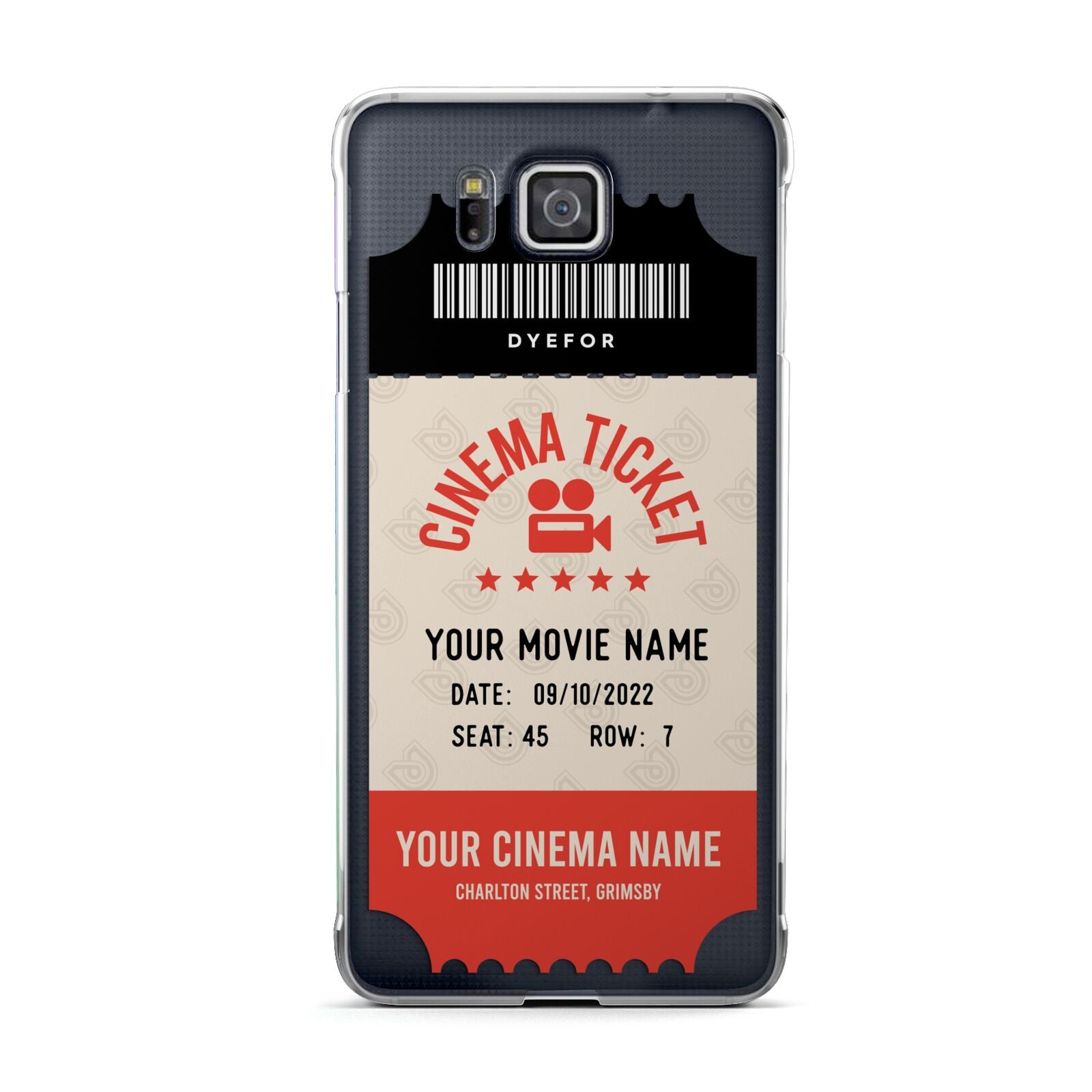 Cinema Ticket Samsung Galaxy Alpha Case