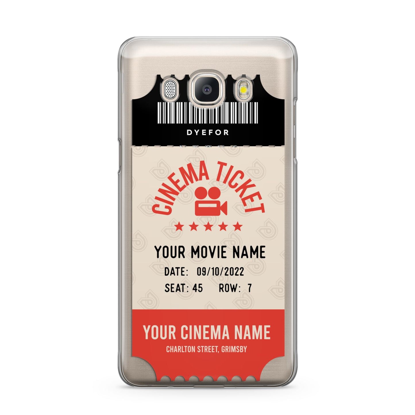 Cinema Ticket Samsung Galaxy J5 2016 Case