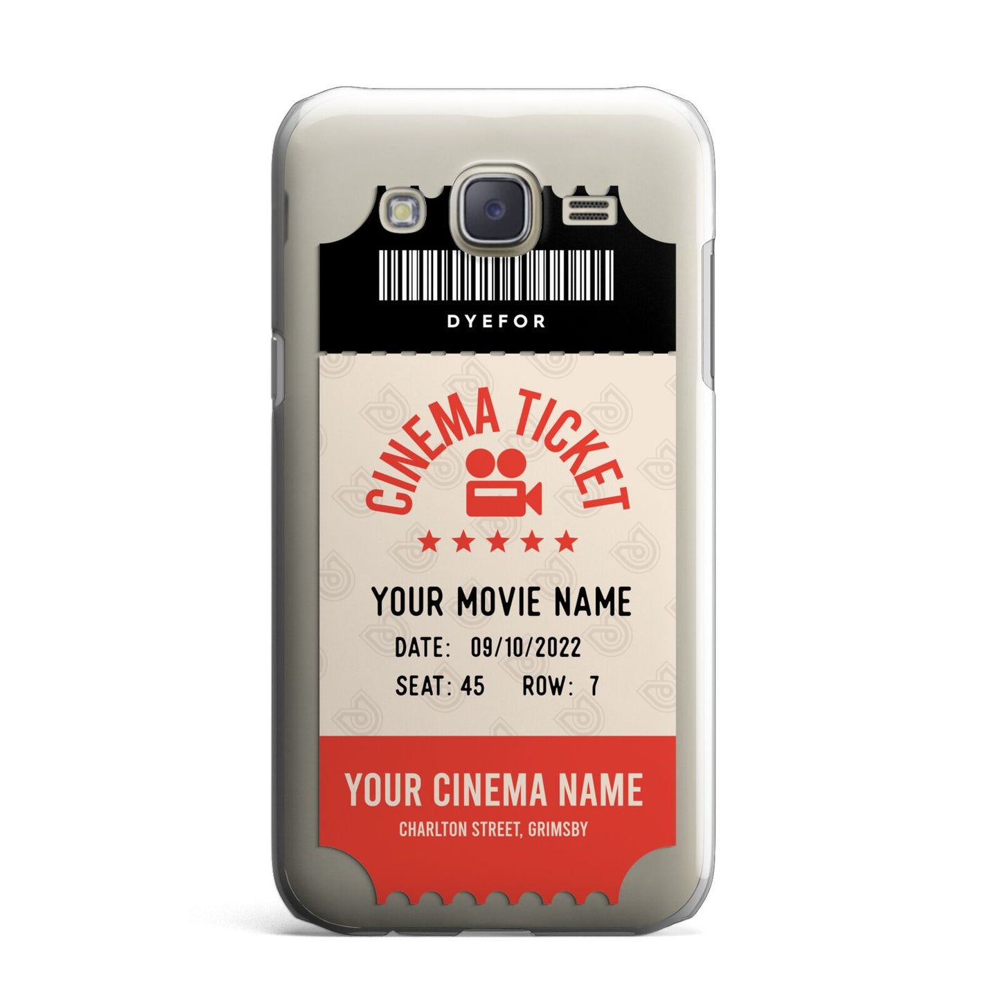 Cinema Ticket Samsung Galaxy J7 Case