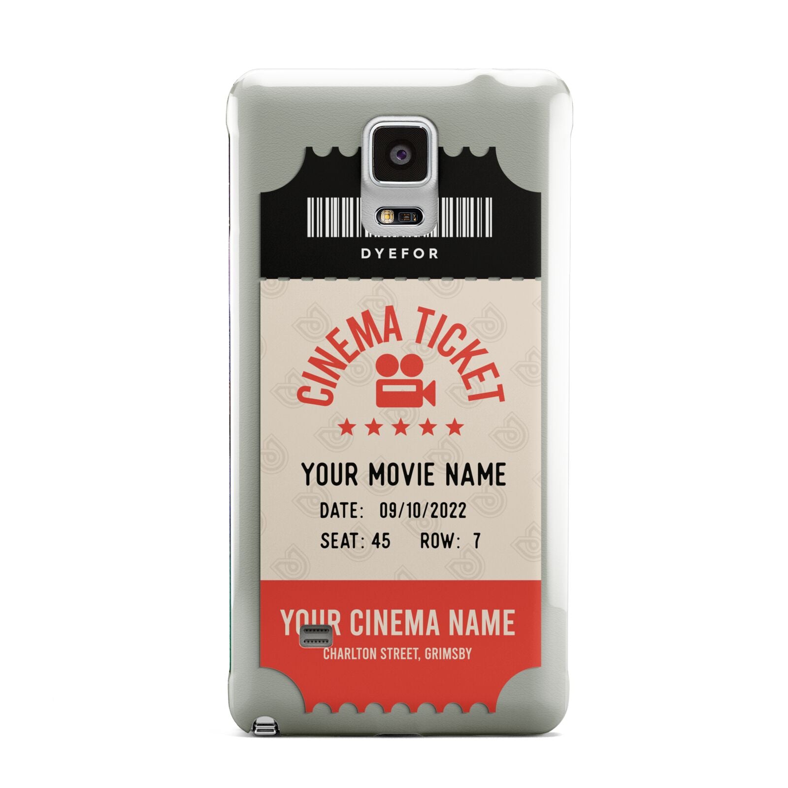 Cinema Ticket Samsung Galaxy Note 4 Case