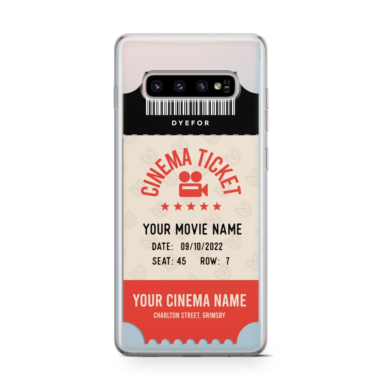 Cinema Ticket Samsung Galaxy S10 Case