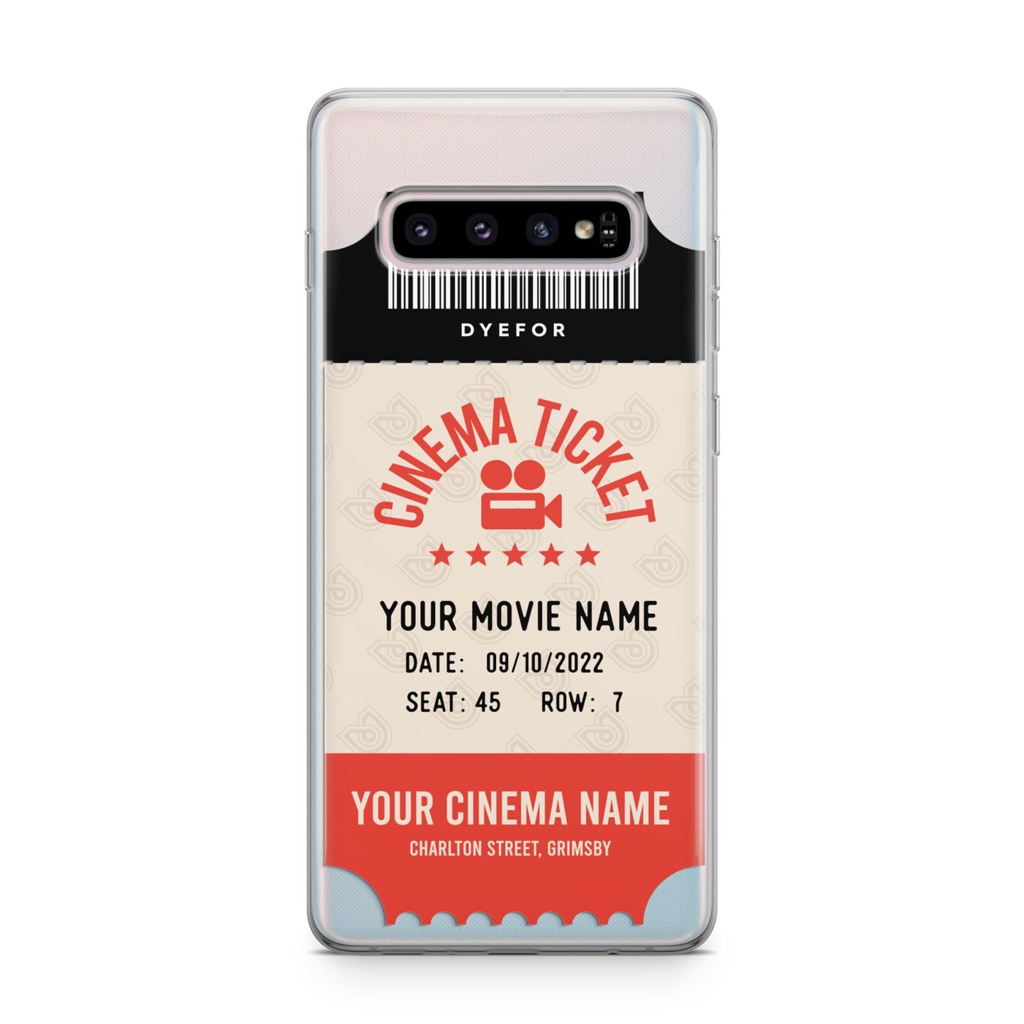 Cinema Ticket Samsung Galaxy S10 Plus Case