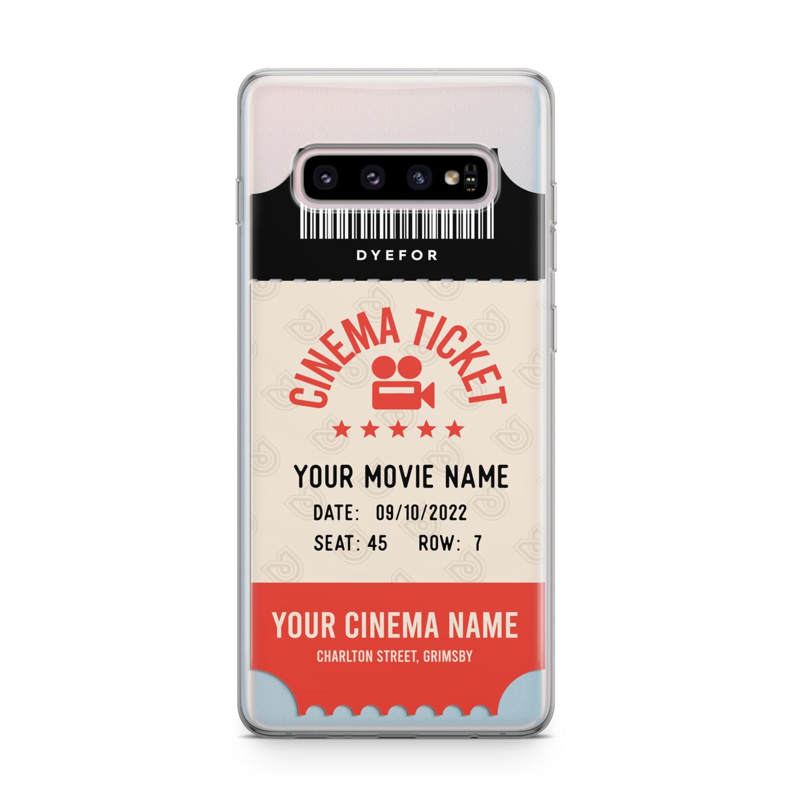 Cinema Ticket Samsung Galaxy S10 Plus Case