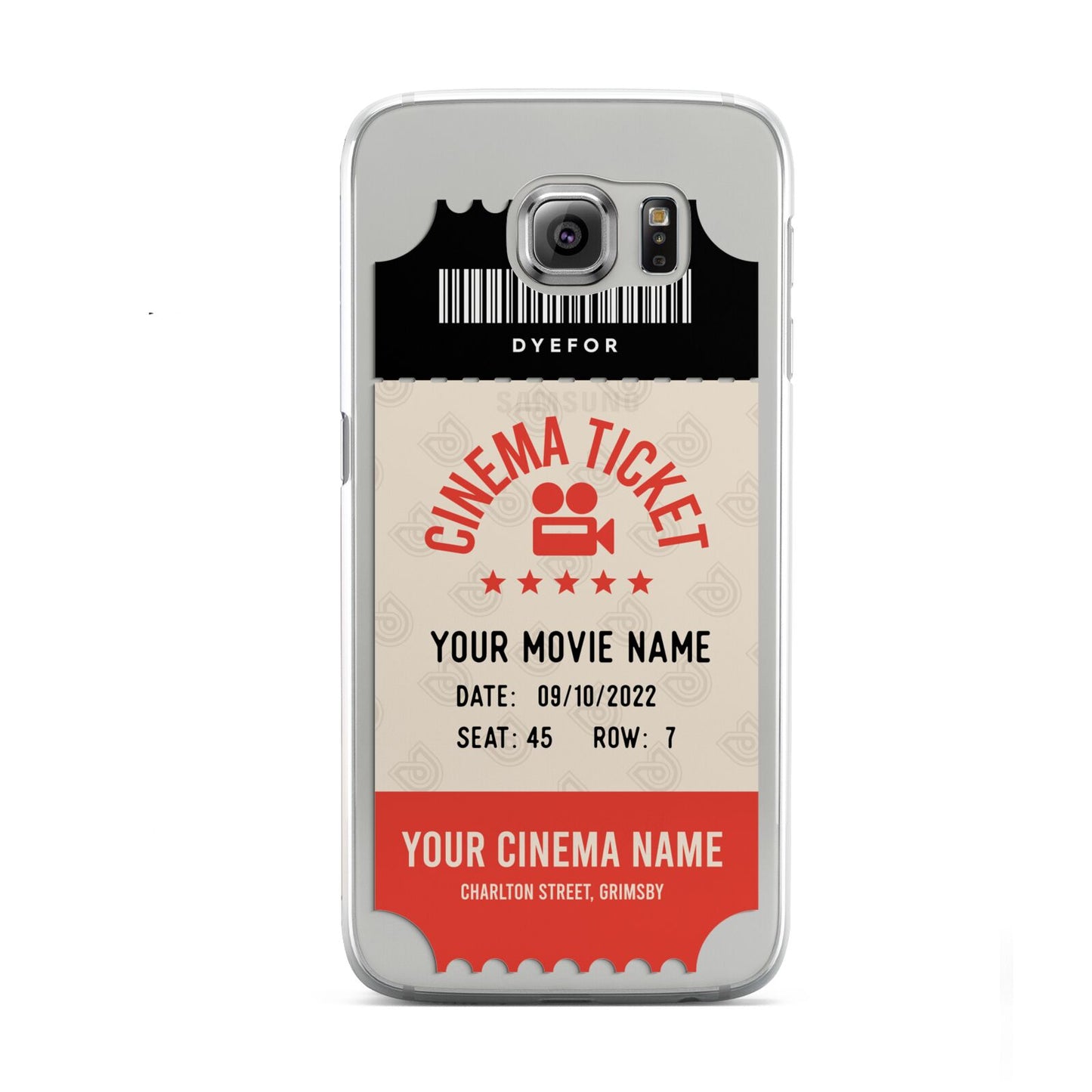 Cinema Ticket Samsung Galaxy S6 Case