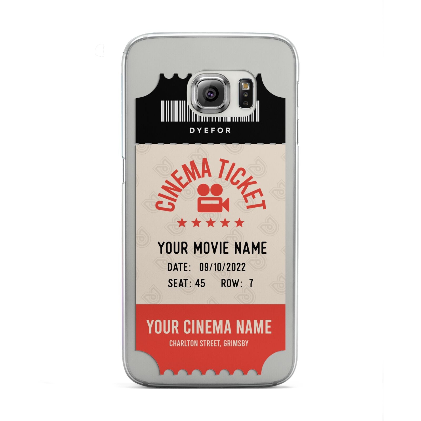 Cinema Ticket Samsung Galaxy S6 Edge Case