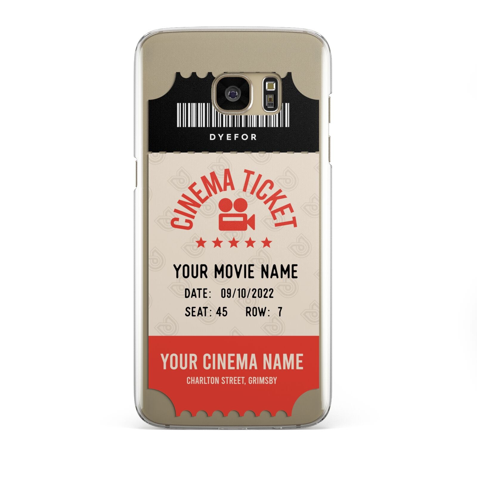 Cinema Ticket Samsung Galaxy S7 Edge Case