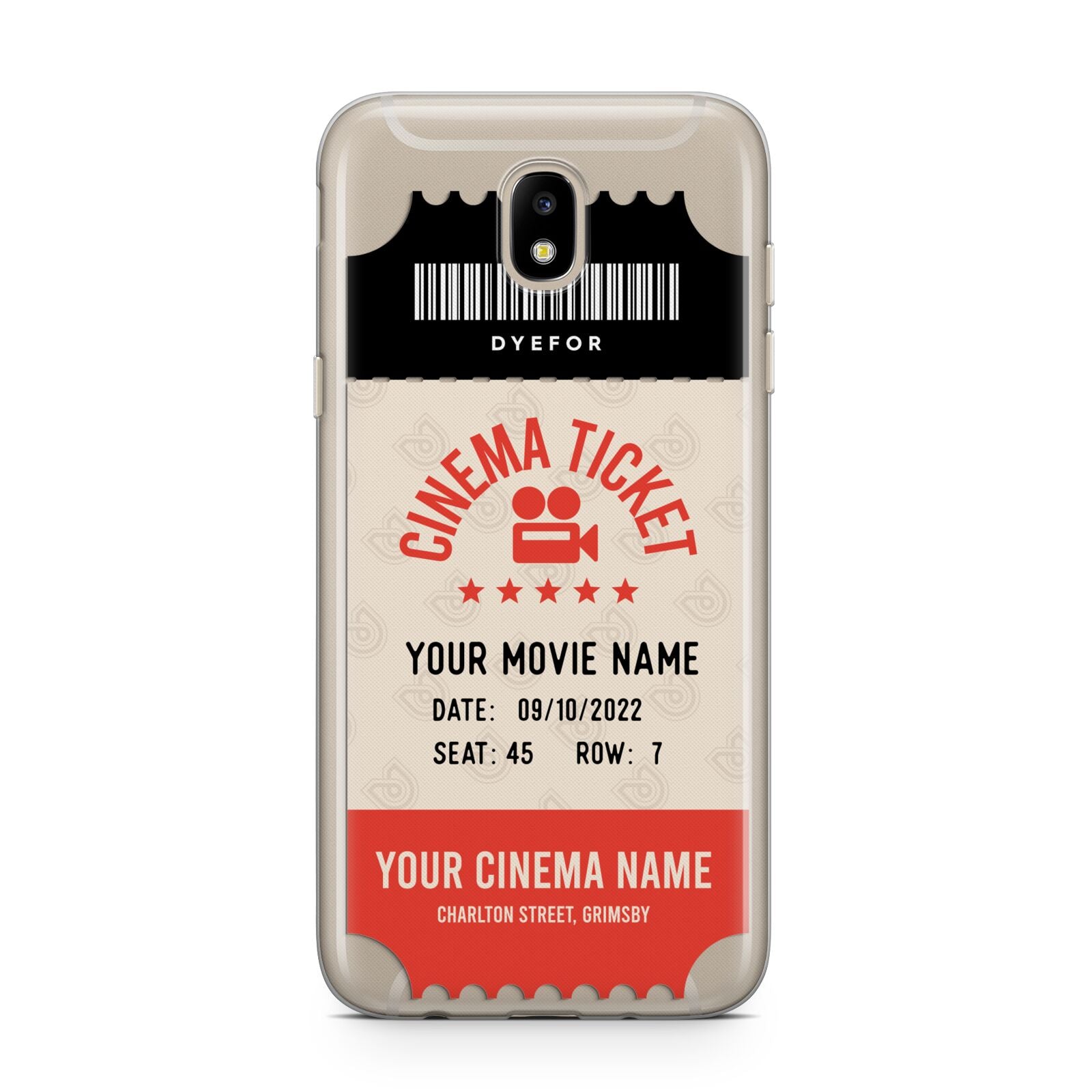 Cinema Ticket Samsung J5 2017 Case