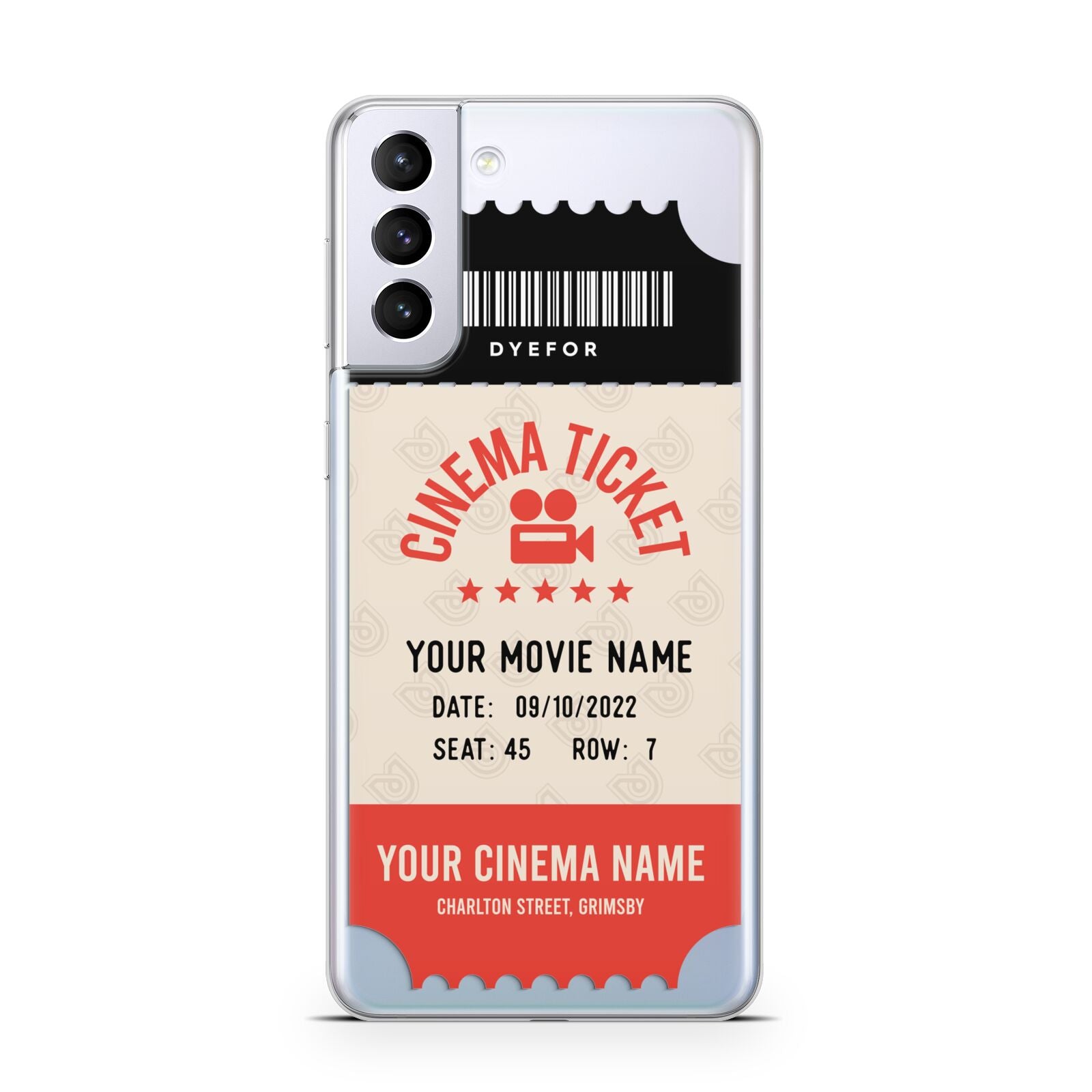 Cinema Ticket Samsung S21 Plus Phone Case