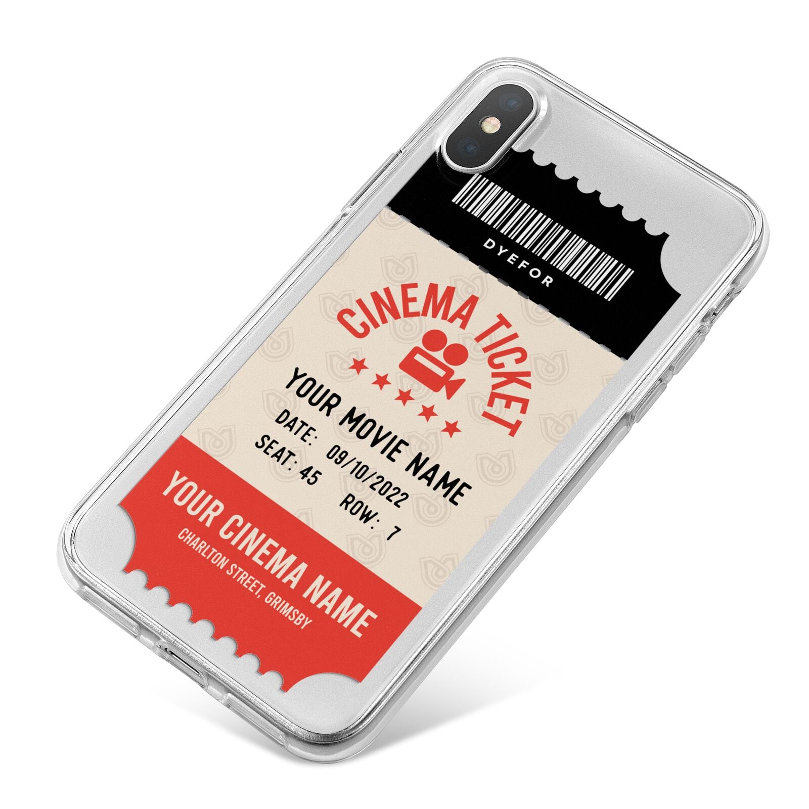 Cinema Ticket iPhone X Bumper Case on Silver iPhone