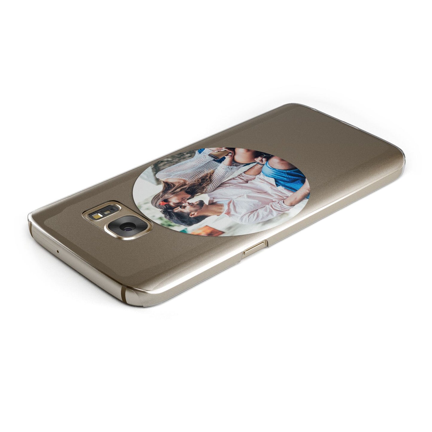 Circle Photo Upload Samsung Galaxy Case Top Cutout